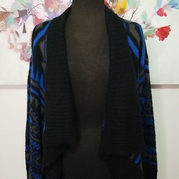 Neiman Marcus Blue Multicolored Sweater size Medium - Picture 3 of 10